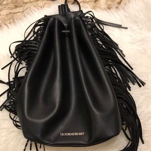Black drawstring Victoria’s Secret bag